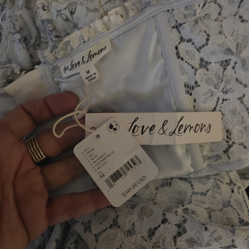Free People Light Blue Floral Mini Dress - Picture 9 of 10